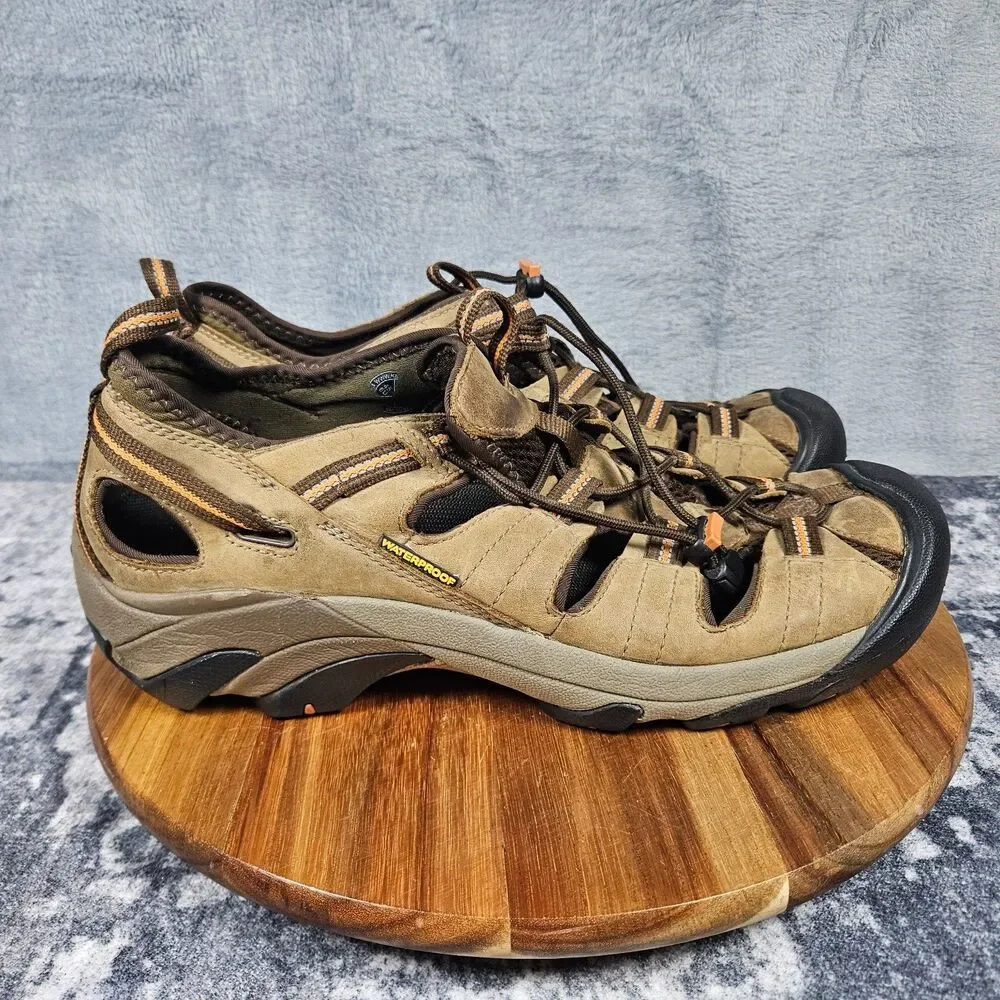 Keen Arroyo II Brown Leather Hiking Sandals Men's 11.5 Waterproof Arch Support